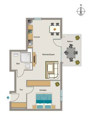 Bezugsfertige Neubauwohnung mit barrierearmer und gehobener Ausstattung – 44795 Bochum – Vorschaubild 2