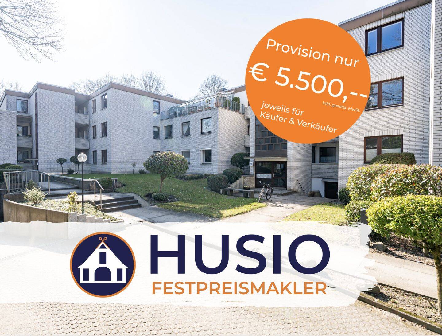Komfortable 3-Zimmer-Terrassenwohnung in sehr gepflegter Wohnanlage mit Blick auf den Saseler Park