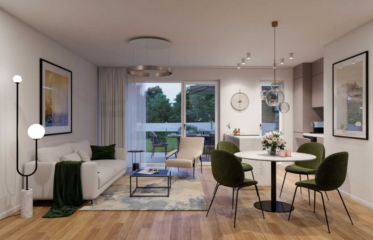 NEUBAUPROJEKT LANGE 30 - Barrierefreie 4-Raum-Gartenwohnung mit Terrasse, 2 Bädern und Parkettboden – Leipzig – Vorschaubild 8