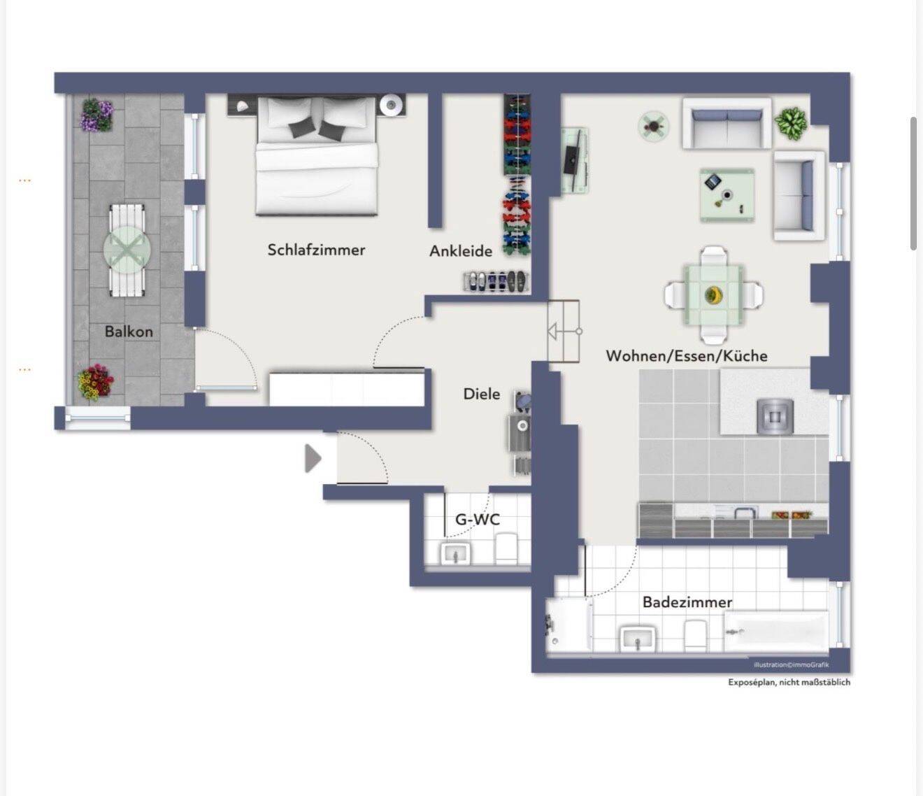 Moderne 2-Zimmer-Wohnung mit Balkon in Stadtlage – Nürnberg – Vorschaubild 8