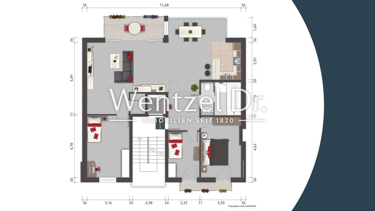Baujahr 2004 - 3,5 Zimmer - ca. 112 m² - in Hamburg-Uhlenhorst - Wentzel Dr.