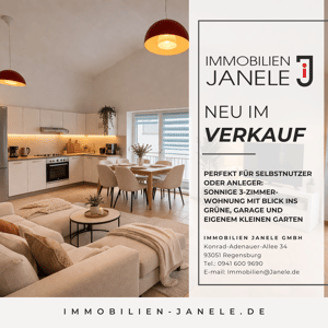 Klein aber Fein! Neuwertige 3-Zimmer-Eigentumswohnung mit Blick ins Grüne, Garage und Garten