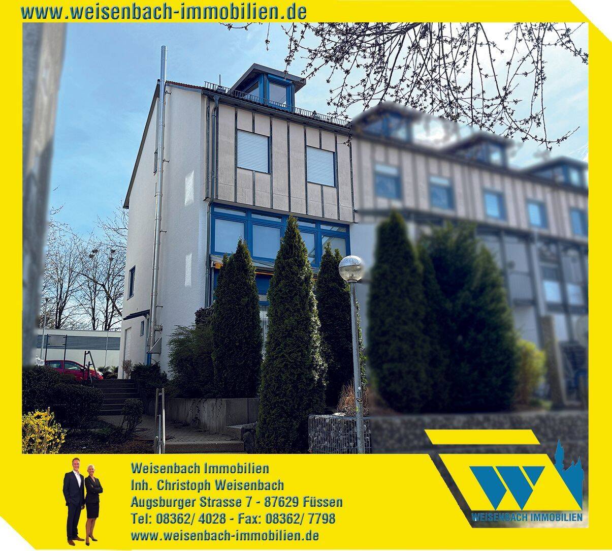 Hausgefühl auf vier Etagen – Stilvolle Maisonette-Wohnung mit Galerie, Kaminofen und Sonnenterrasse in Kempten-St. Mang