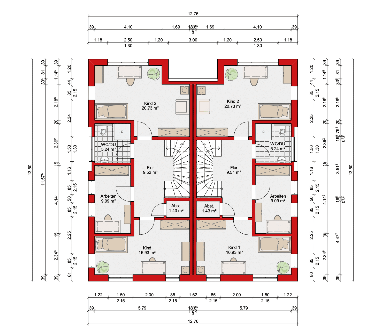 NEUBAUPROJEKT in Lankwitz - Doppelhaushälfte 165 m² inkl. Grundstück mit Garten und Dachterrasse – Berlin – Vorschaubild 4