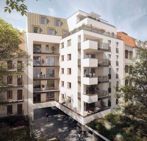 NEUBAU LEIPZIG GOHLIS SÜD | Stilvolle 3-Zimmer-Wohnung im 1. OG mit Aufzug & Stellplatz – KfW 40 QNG – 4155 Leipzig – Vorschaubild 3