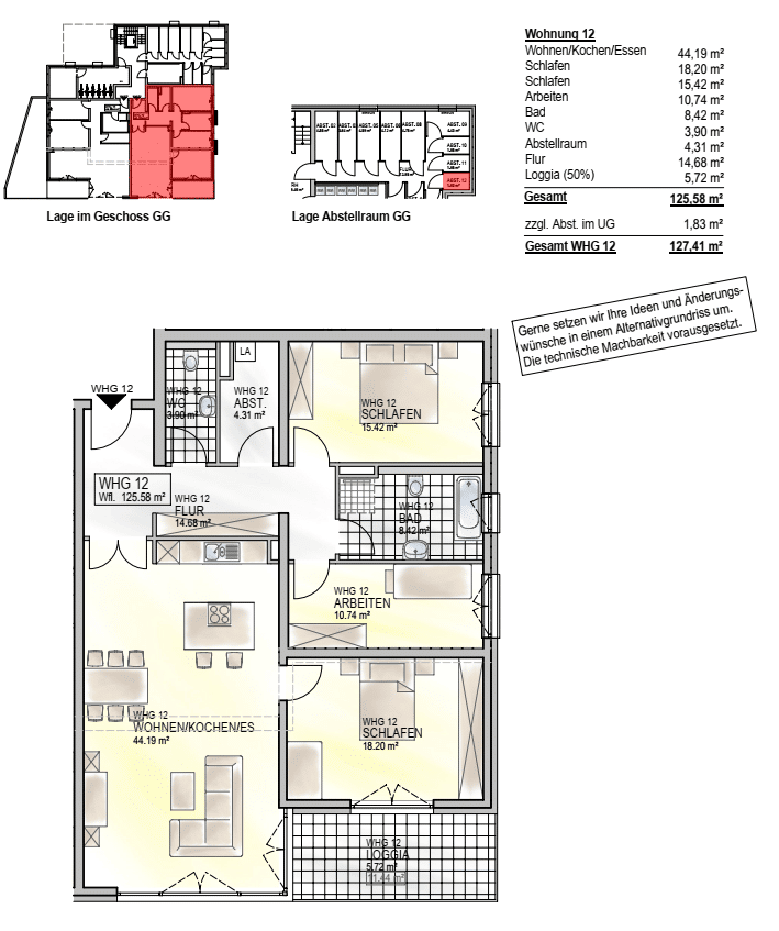 Moderne Wohnung im KFW Energiesparhaus in sehr ruhiger Lage im Grünen – Koblenz – Vorschaubild 2