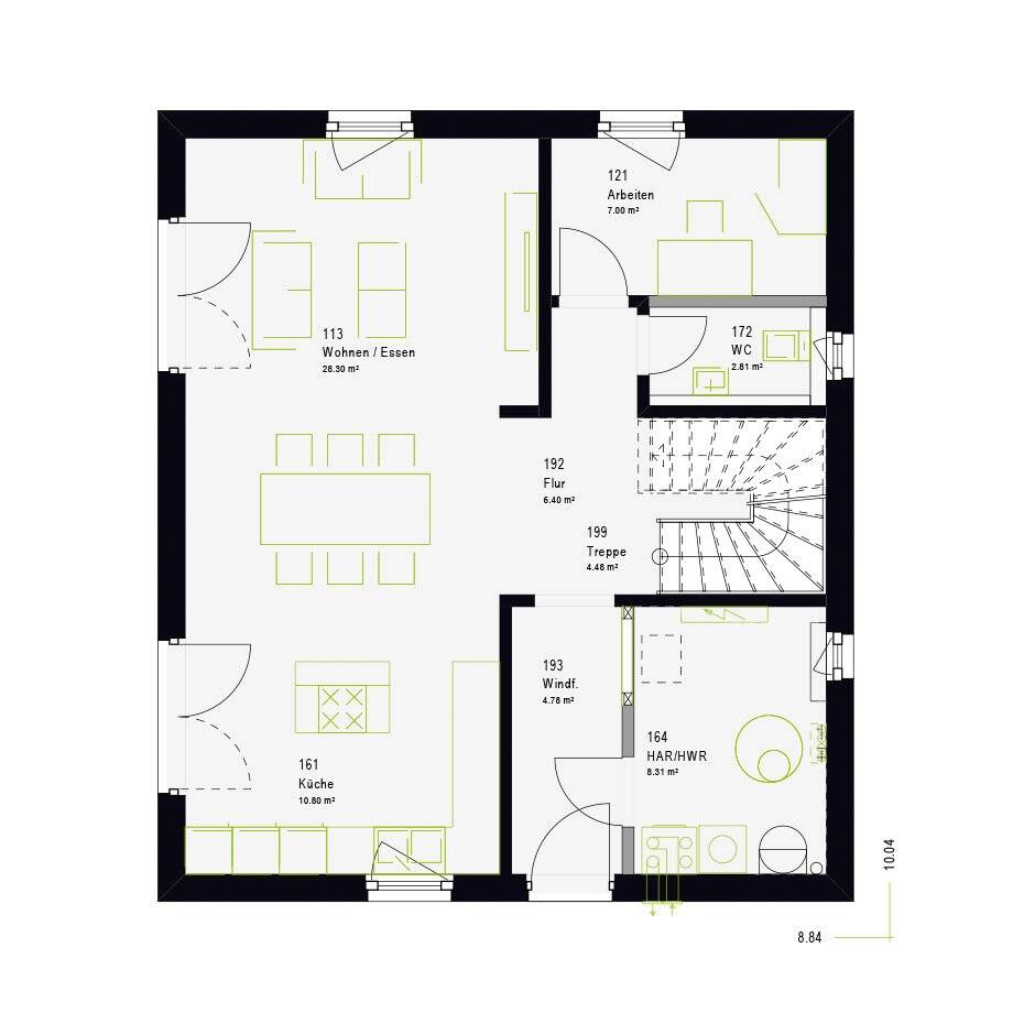 Modernes Familienhaus - massa LifeStyle 14.04 S mit Garten, Büro & Ankleide – Wildpoldsried – Vorschaubild 2