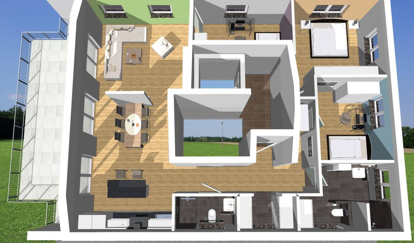 130m² Penthousewohnung im Dachgeschoss