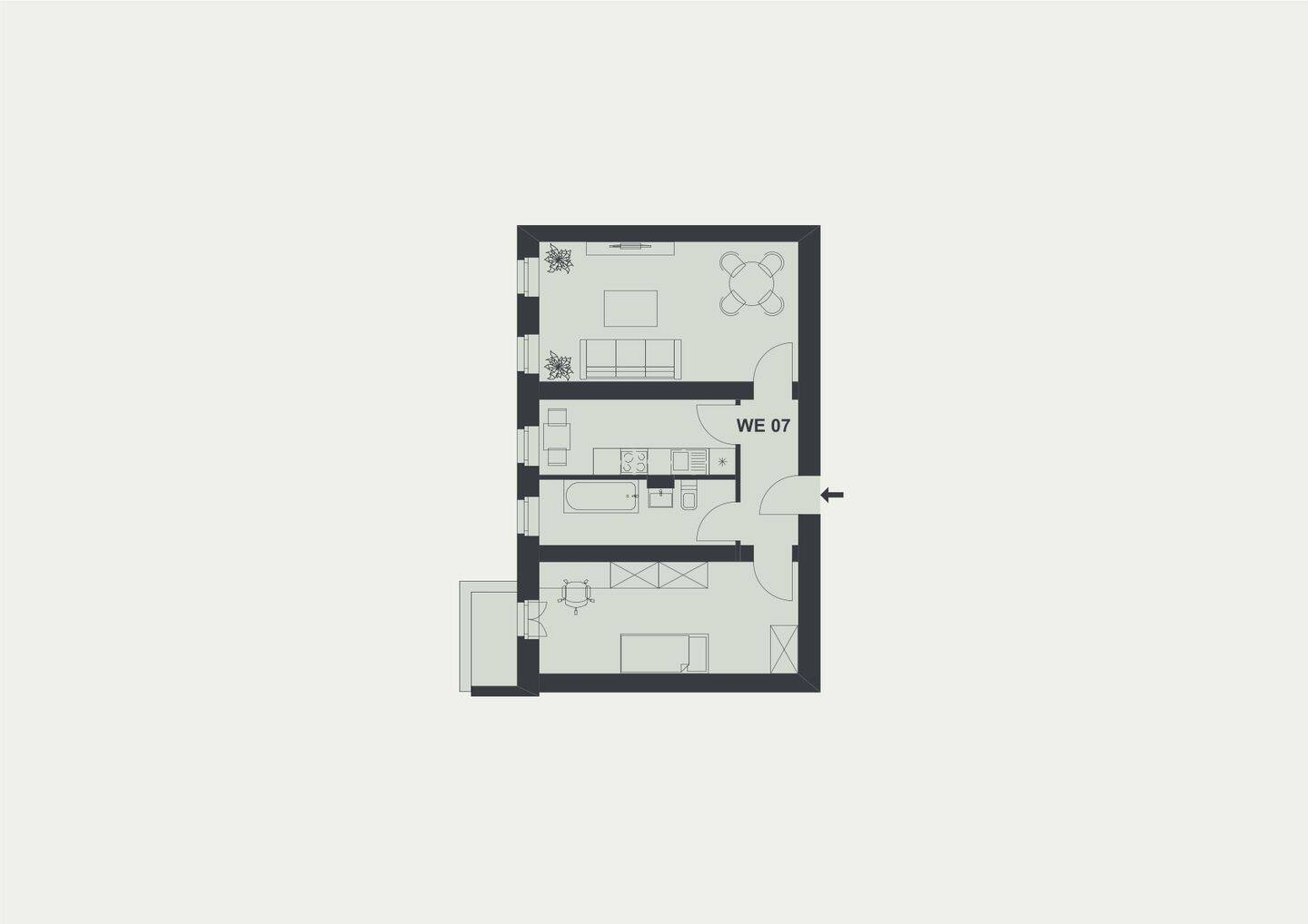 Kapitalanlage im Prenzlauer Berg: Großzügige 2-Zimmer-Altbauwohnung mit Balkon & optimalem Grundriss – Berlin – Vorschaubild 2