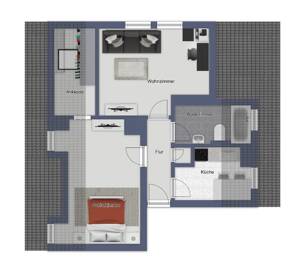 Bezugsfreie und sanierte Dachgeschosswohnung in Oldenburg/Osternburg! – 26135 Oldenburg – Vorschaubild 2