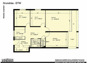 Großzg. 4 1/2 Zim.-ETW mit Balkon-/Loggia – 91056 Erlangen – Vorschaubild 2