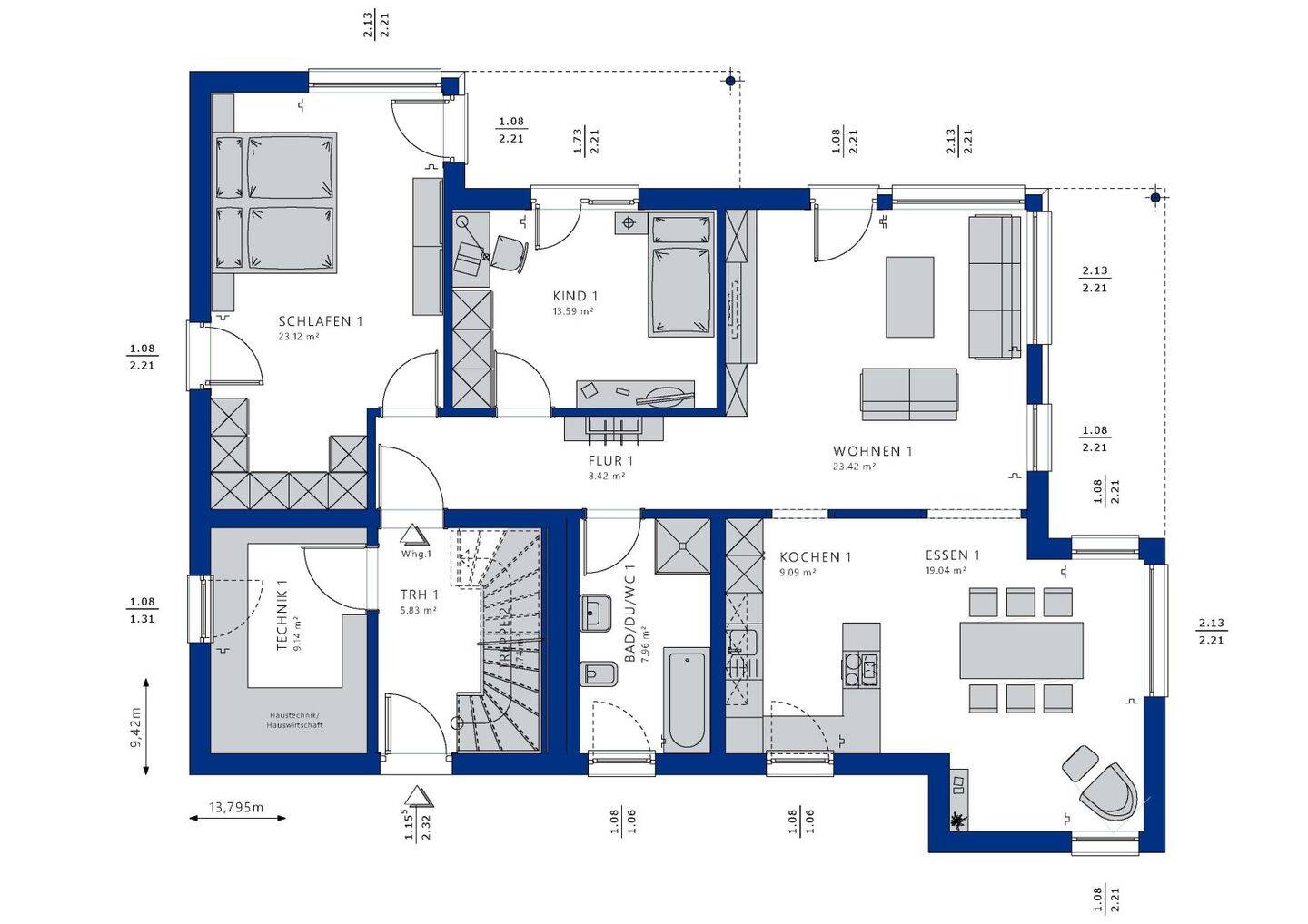 Wohnen & Arbeiten vereint - Zweifamilienhaus in ruhiger Lage – Remscheid – Vorschaubild 4