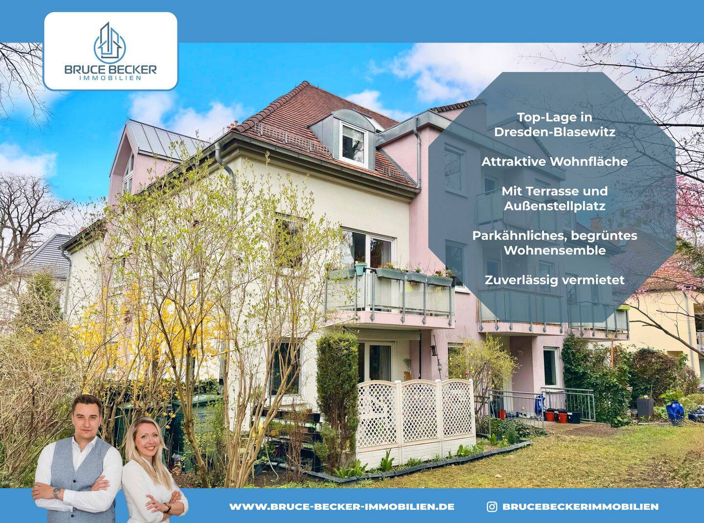 Begehrte Lage! Vermietete 3-Zimmer-Wohnung mit Terrasse und Stellplatz in parkähnlicher Wohnanlage