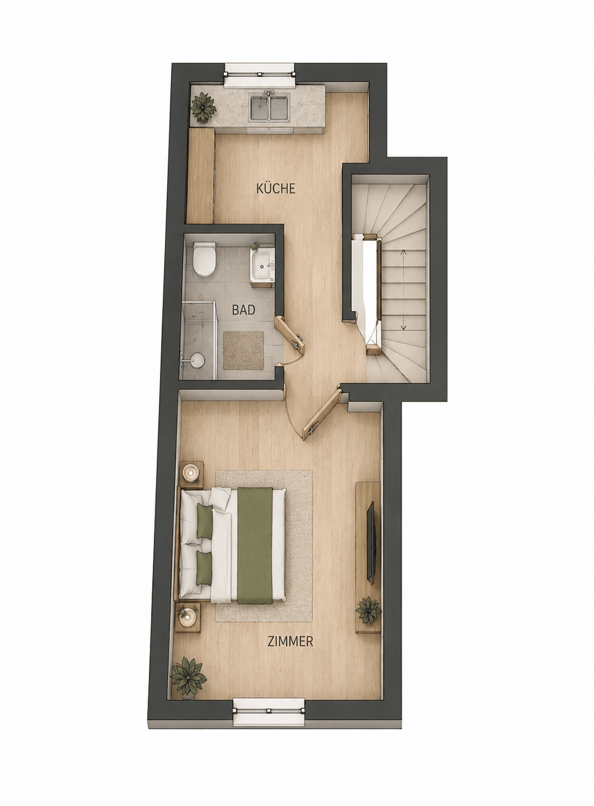 1-Zimmer-Wohnung mit ca. 30 m² in Mannheim-Quadrate – 68159 Mannheim – Bild 1 von 3