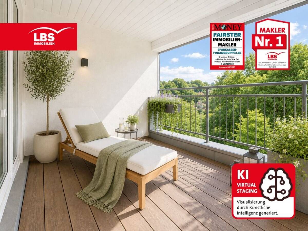 Großzügiges Wohnen mit Weitblick über Ohligs – 42697 Solingen – Bild 1 von 9