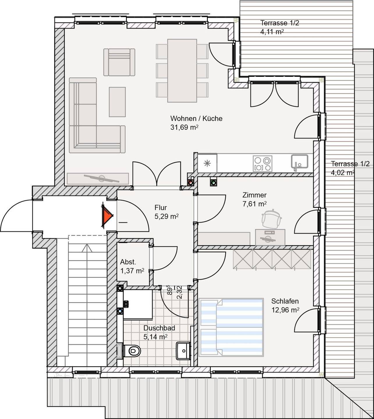 Niendorf . Penthouse in Bestlage . Neubau