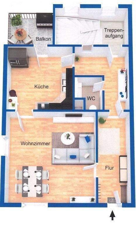 Charmante Doppelhaushälfte mit großem Garten als Kapitalanlage oder für Eigennutzer – Schwanstetten – Vorschaubild 2