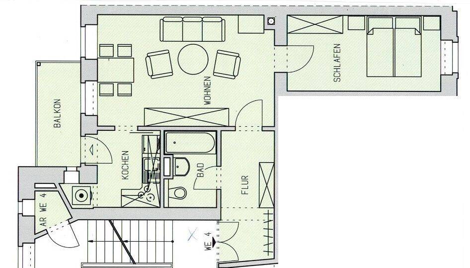 Phillipstr. 15 - 2-Raum-Wohnung mit modernem Grundriss in zentraler ruhiger Lage – Chemnitz – Vorschaubild 3