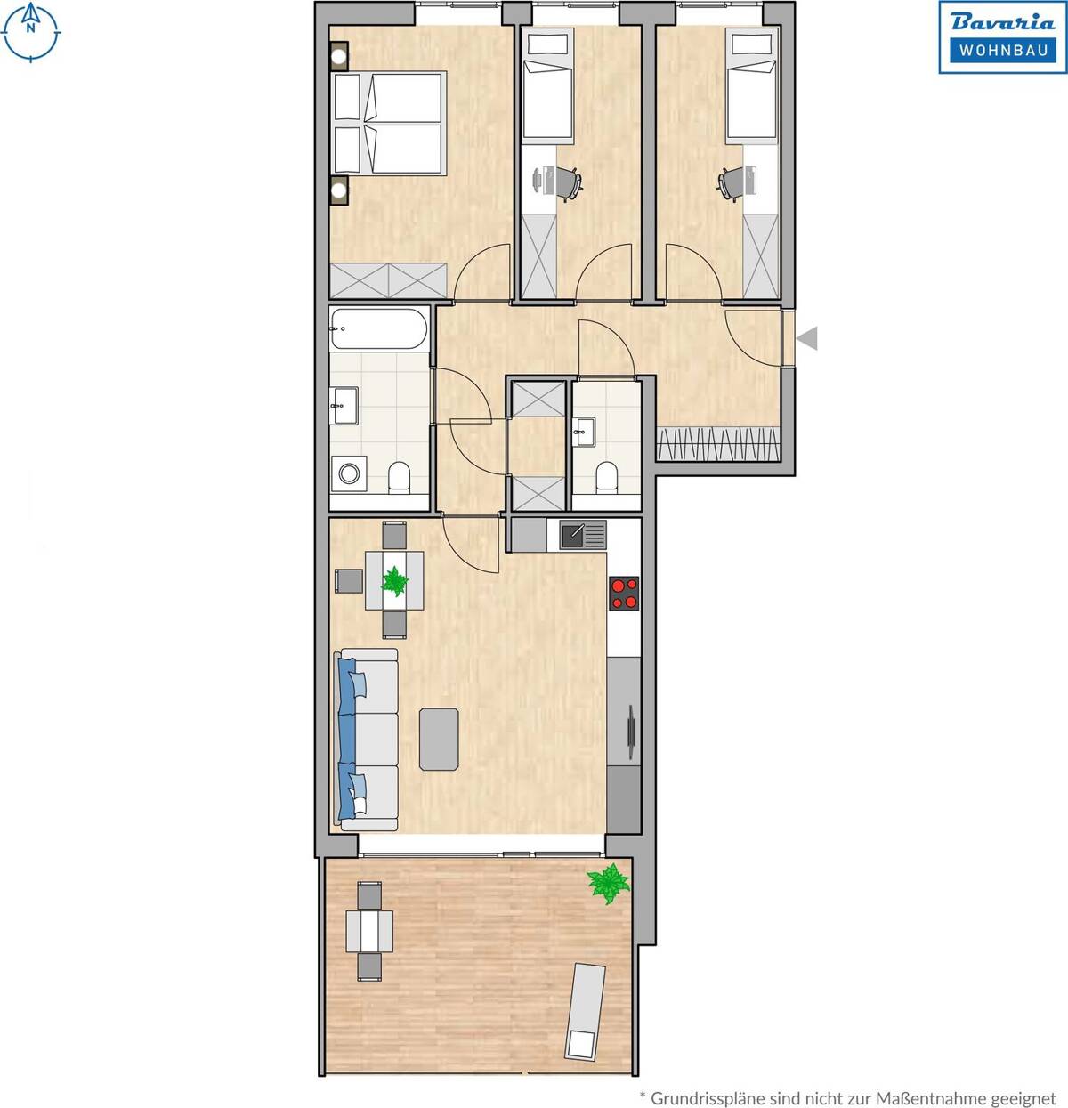 4-ZIMMER STADTWOHNUNG IN FAMILIENFREUNDLICHER UMGEBUNG MIT EIGENEM SPIELPLATZ – 90763 Fürth – Bild 1 von 9