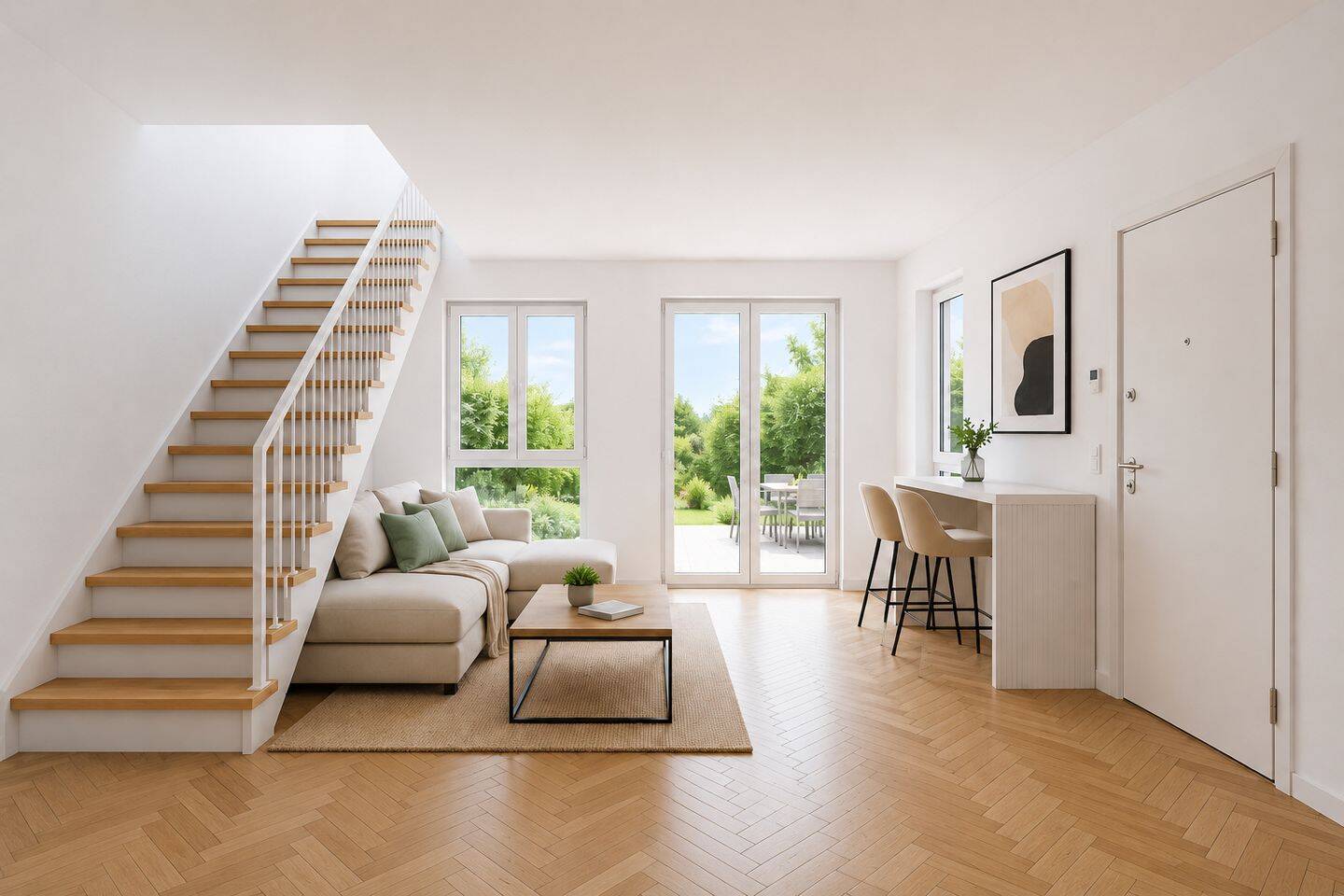 Stilvolles Stadtidyll auf zwei Ebenen mit Balkon, Gartenanteil & energieeffizientem Komfort – Berlin – Vorschaubild 2