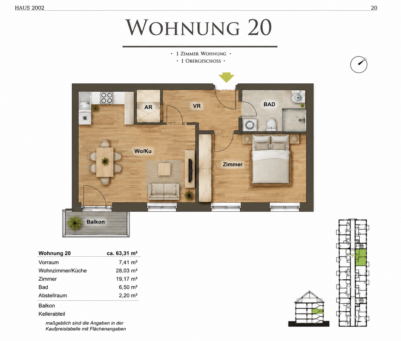 Frei ab sofort / Behindertengerechte 2 - Zimmer-Wohnung im 1. Obergeschoss mit Aufzug / Einbauküche / Balkon – Bitburg – Vorschaubild 2