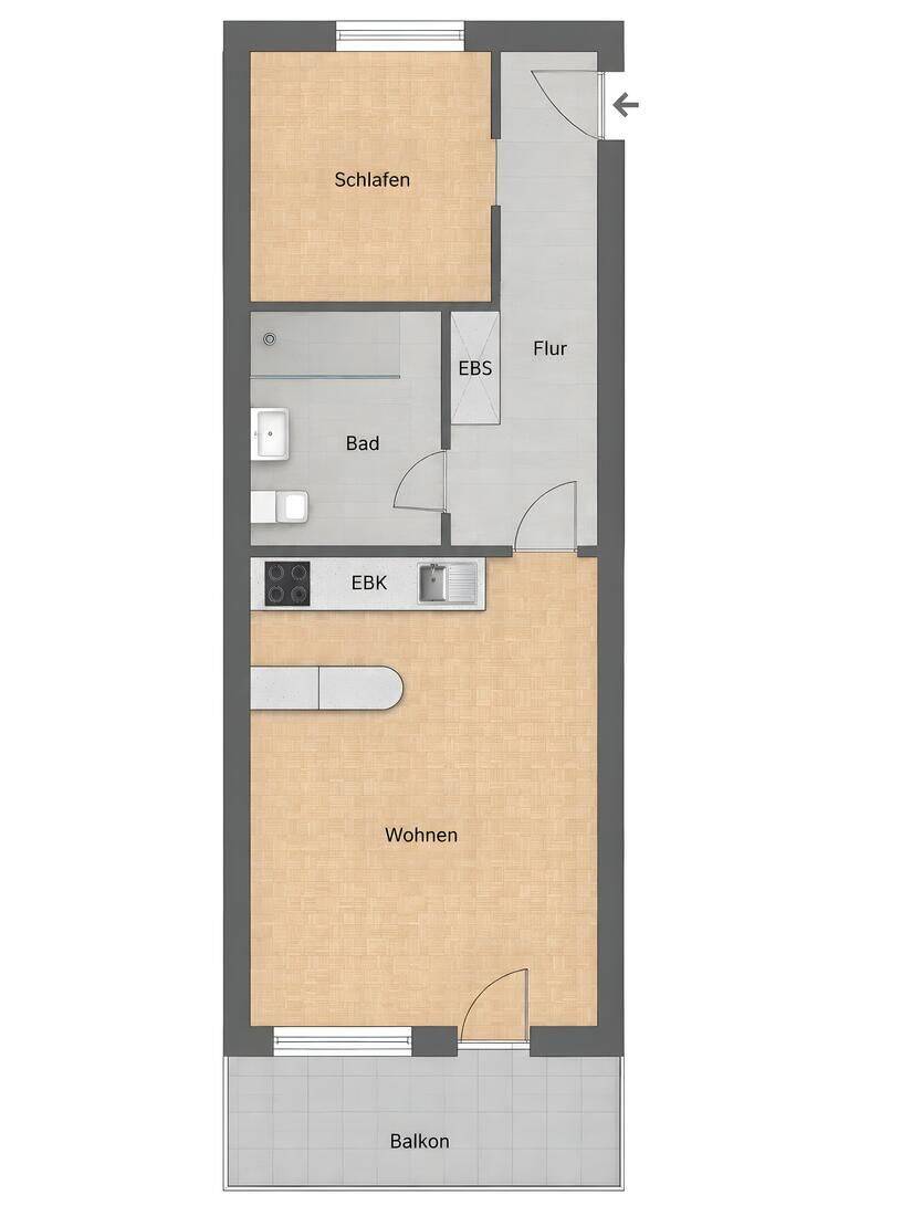 Sofort bezugsfreie Wohnung mit Süd-Balkon in Schwabing – München – Vorschaubild 8