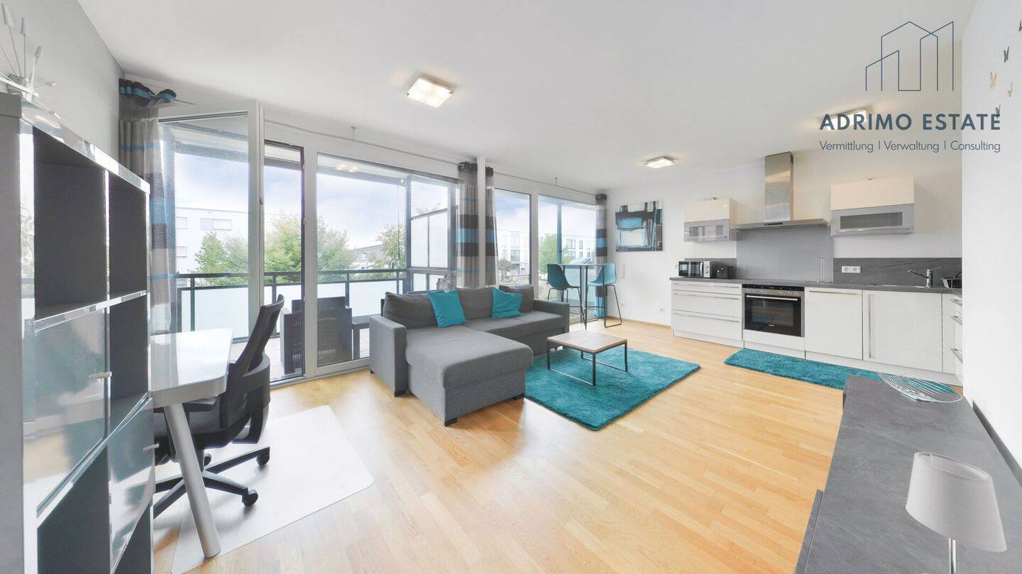 Möblierte 2-Zimmer-Wohnung mit sonnigem Balkon und TG-Stellplatz im Talfeld-Süd!