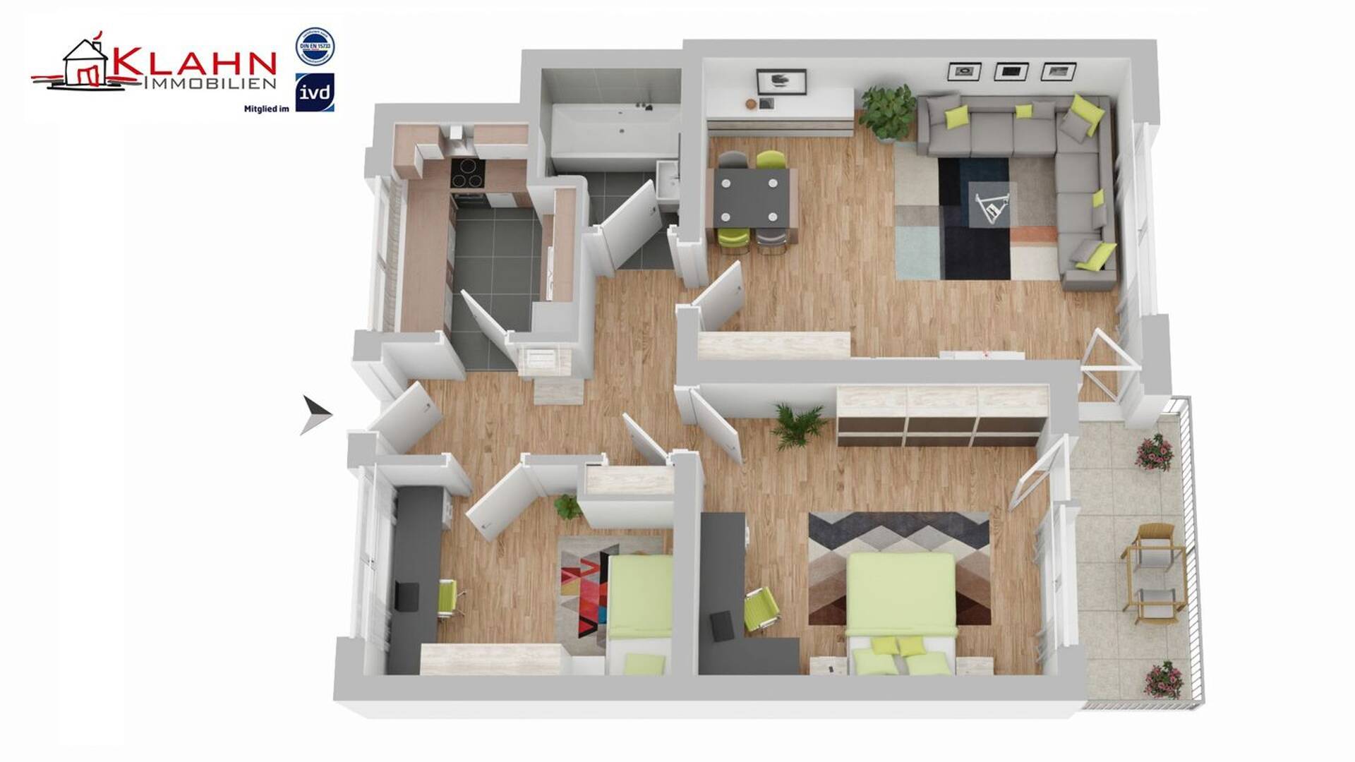 Etagenwohnung in 22880 Wedel mit 62,5 m² kaufen