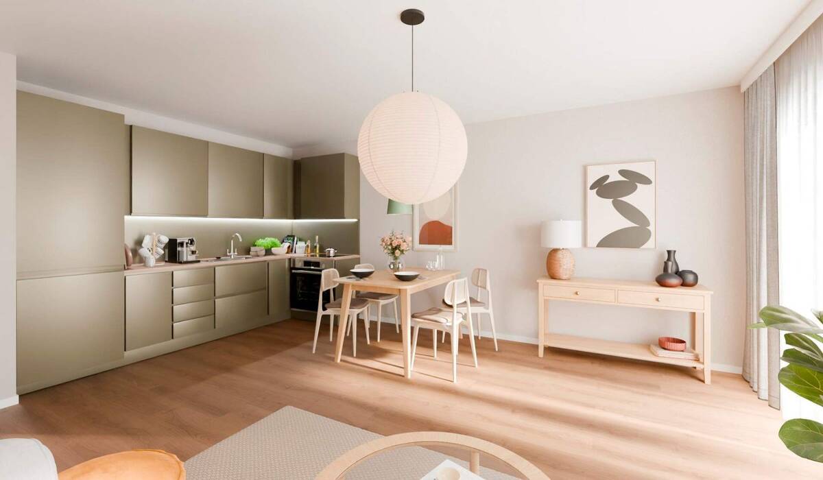 Barrierefreie Eigentumswohnung im 3. OG mit Balkon zum Innenhof und großer Wohnküche – 40597 Düsseldorf – Bild 1 von 8