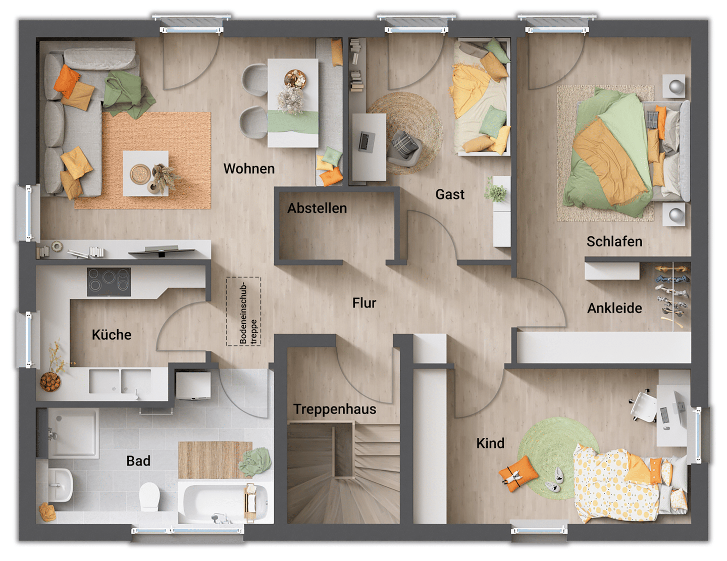 Zweifamilienhaus, massiv gebaut, Preis inkl. Grundstück – Zerf – Vorschaubild 8