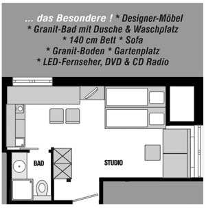Kompakt, möbliert, voll ausgestattet; 1 Zi-Apartment, Küchenzeile, Du/WC, gehobener Standard – 55122 Mainz – Vorschaubild 7