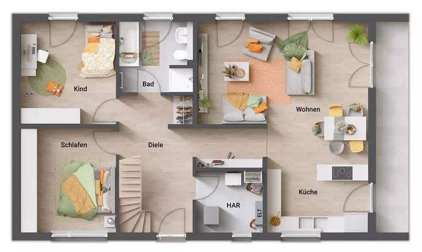 Familienfreundlicher Bungalow mit individuellem Charme in Bremerhaven – Bremerhaven – Vorschaubild 3