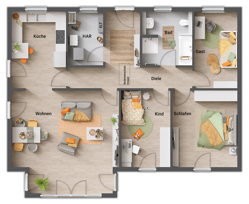 Der Bungalow mit dem charmanten Walmdach - stufenlos glücklich sein – Neuenbürg – Vorschaubild 7