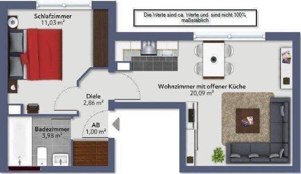 Etagenwohnung in 50678 Köln mit 39 m² kaufen