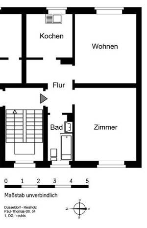 Sanierte 2-Zimmer-Wohnung in Düsseldorf-Reisholz – 40599 Düsseldorf – Vorschaubild 2