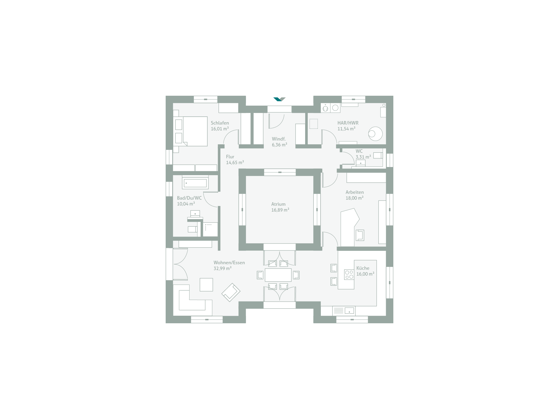 Atrium-Bungalow – Hamm – Vorschaubild 2