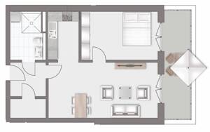 Wohnqualität mit Herz - Barrierefreie Dachgeschosswohnung mit Terrasse im Betreuten Wohnen – 86517 Wehringen – Vorschaubild 7