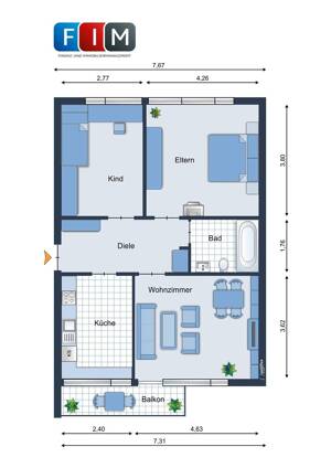 Kapitalanlage mit Potenzial: Vermietete Drei-Zimmer Etagenwohnung in Osnabrück – 49076 Osnabrück – Vorschaubild 9