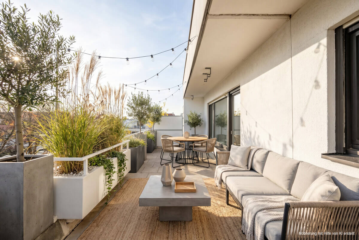 Lichtdurchflutetes Apartment mit Südwest-Dachterrasse - Sofort bezugsfrei!