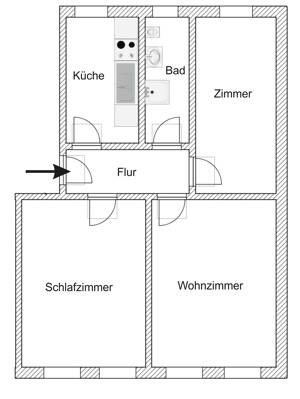 Renovierte 3 - Raum-Wohnung in Bad Kleinen – 23996 Bad Kleinen – Vorschaubild 9