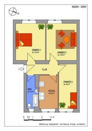 Sanierte 3 Zimmer Wohnung ab Ende August 2926 vermietbar in Berlin Pankow! – 13189 Berlin – Vorschaubild 2