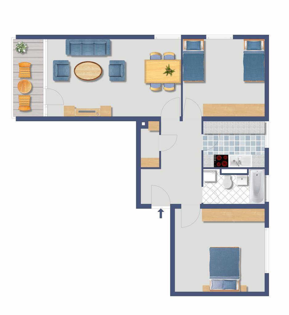 KA mit Weitblick - vermietete 3-Zimmer-ETW - Messe-Nürnberg, Neuselsbrunn 32 WE682 – Nürnberg – Vorschaubild 3