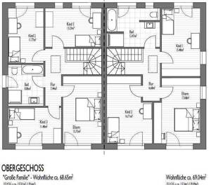 Baubeginn erfolgt - Neubau von anspruchsvollen Doppelhäusern "Mühlengarten" im Herzen von Oberneuland (Oberneulander Mühle) – 28355 Bremen – Vorschaubild 6