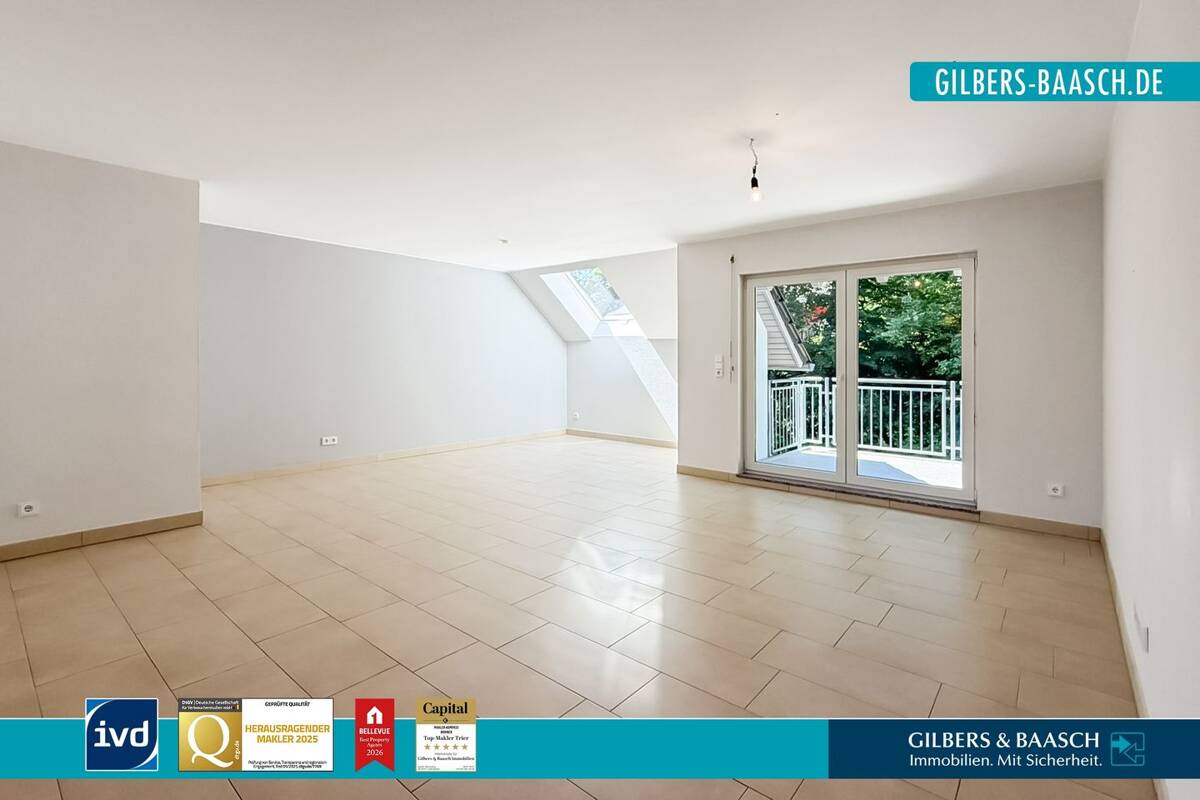 Pluwig: Moderne und energieeffiziente Eigentumswohnung mit Balkon, Garage & eigenem Gartenabschnitt – 54316 Pluwig – Bild 1 von 9