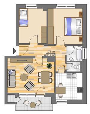 Demnächst frei! 3-Zimmer-Wohnung in Siegen Dillnhütten – 57078 Siegen – Vorschaubild 2