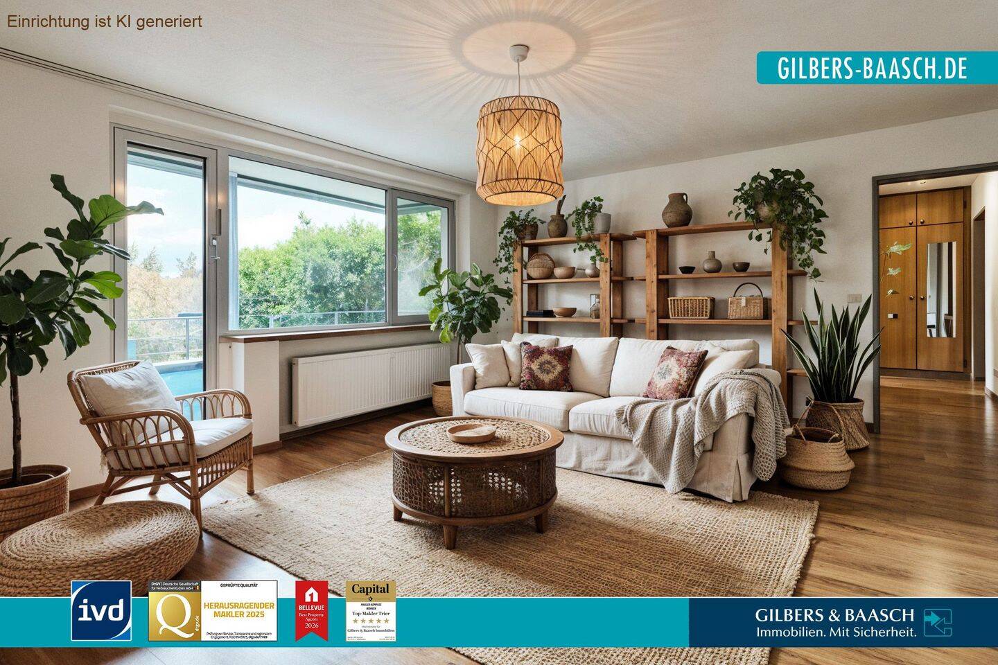 Sofort verfügbar: 4-ZKB-Wohnung über 100 m² mit Balkon & Stellplatz in ruhiger Höhenlage! – Trier – Bild 1 von 9
