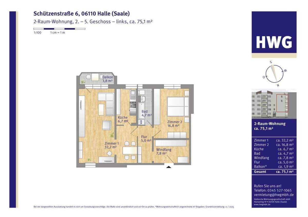 Erstbezug nach Sanierung ab Mai 2026 – 6110 Halle (Saale) – Bild 1 von 9