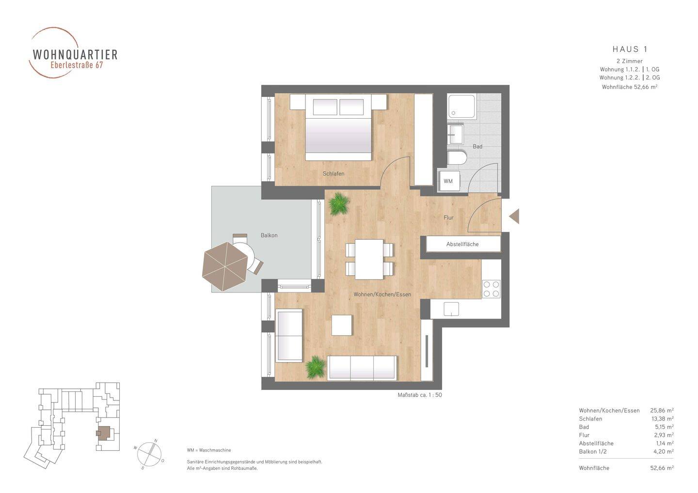 MODERNE/ RUHIGE 2-ZIMMER-WOHNUNG IN AUGSBURG / PFERSEE – Augsburg – Vorschaubild 2