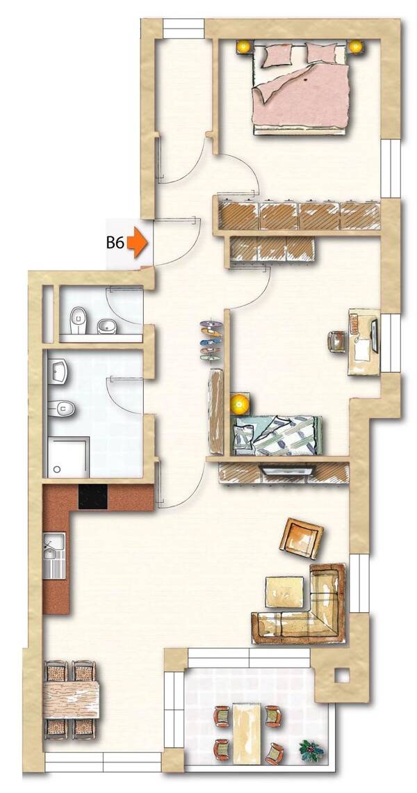Etagenwohnung in 88048 Friedrichshafen mit 82,26 m² kaufen