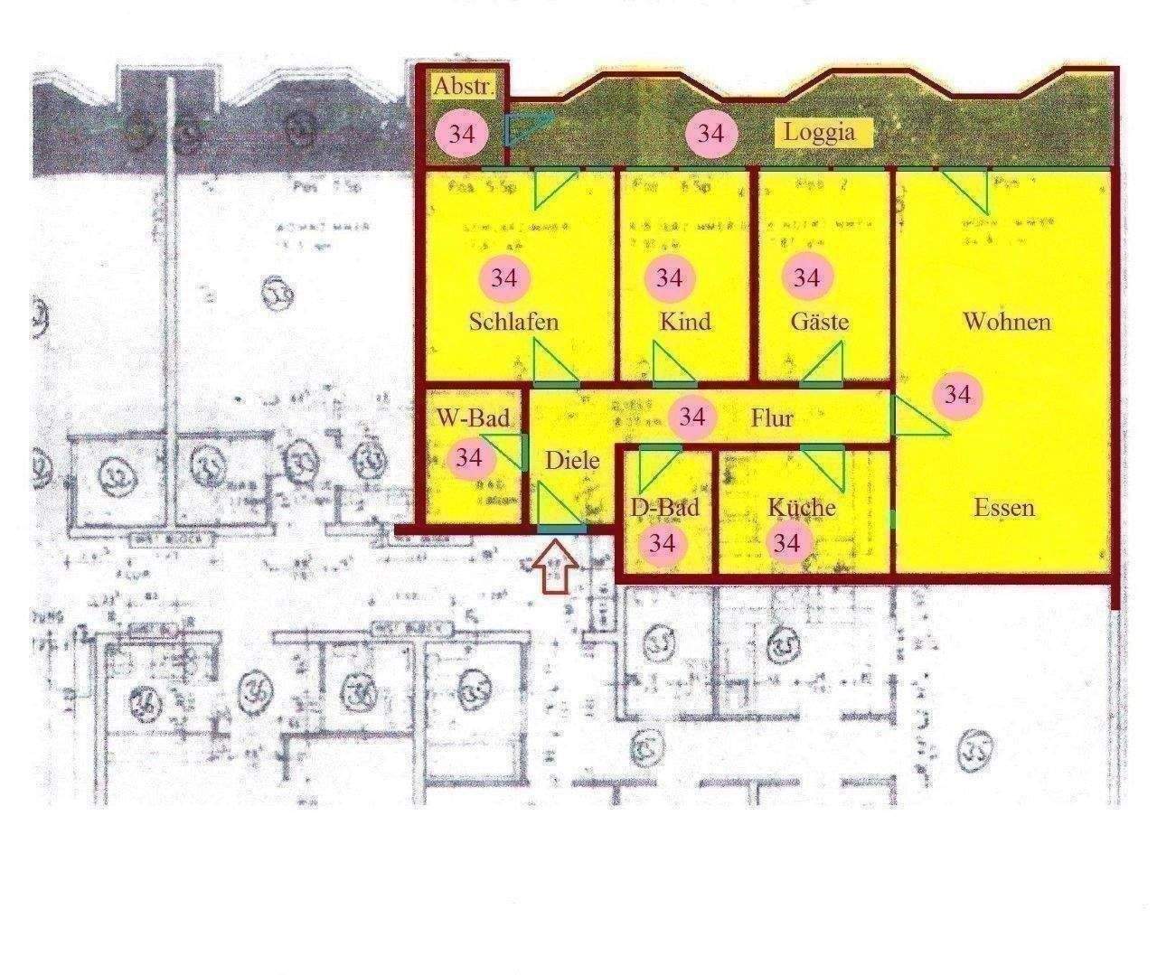 Renditeobjekt aus Eigenbestand, Provision frei; vermietete 4-Zimmer-Eigentumswohnung mit gr. Loggia, Garage, Pkw-Stplz in Köln-Ostheim
